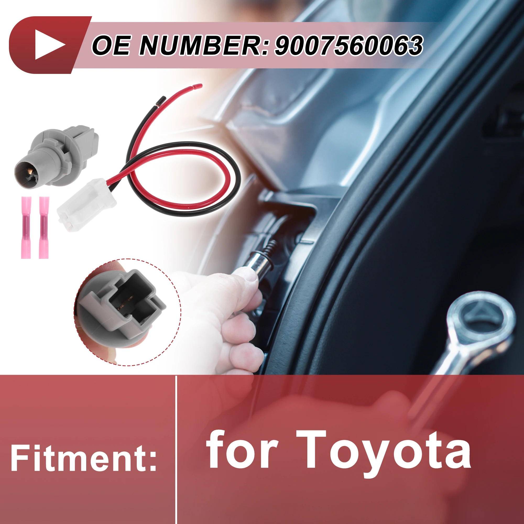 

X Autohaux Backup Reverse Light Socket Wiring for Toyota No.9007560063