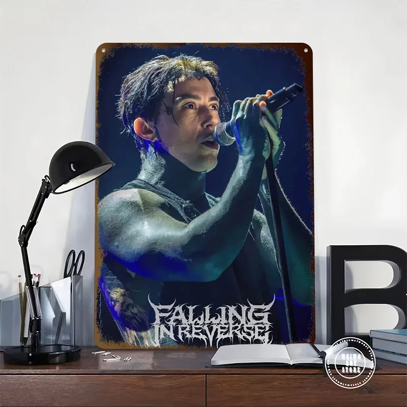 Ronnie Radke Performing Live Printing Poster Customized Retro Wall Art Vintage Metal Signs for Interior Decoration Living Room
