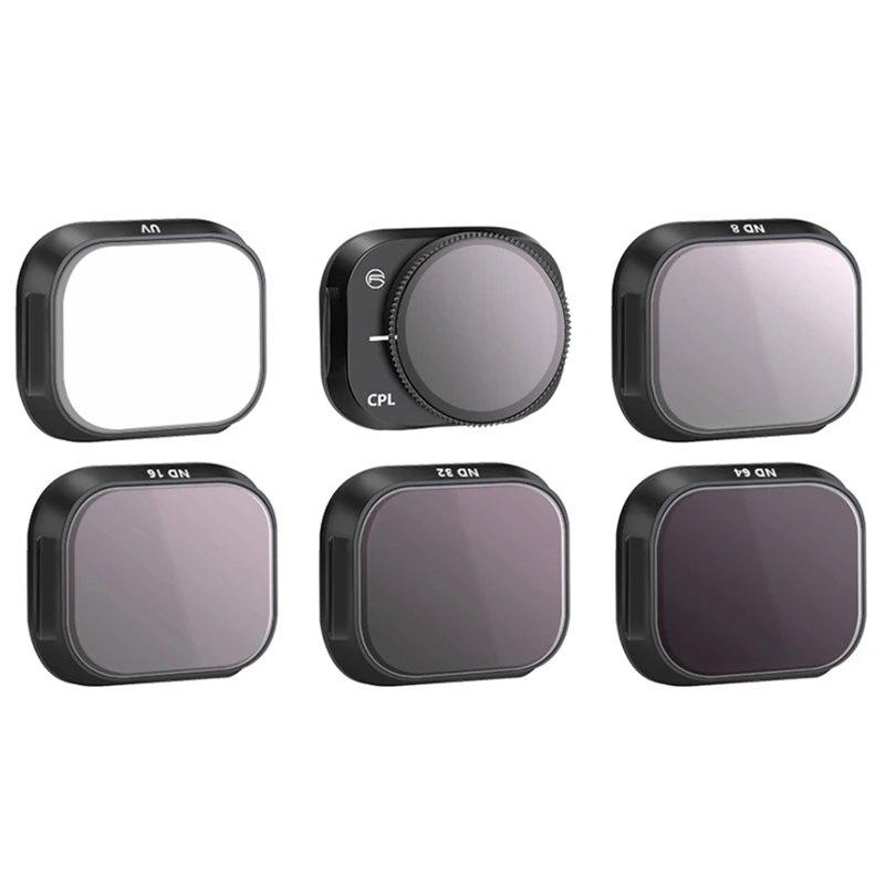 Aluminum Alloy Filter Set For DJI Mini 3 Pro Camera Lens Mcuv CPL ND8 ND16 ND32 ND64 Filters Accessoires