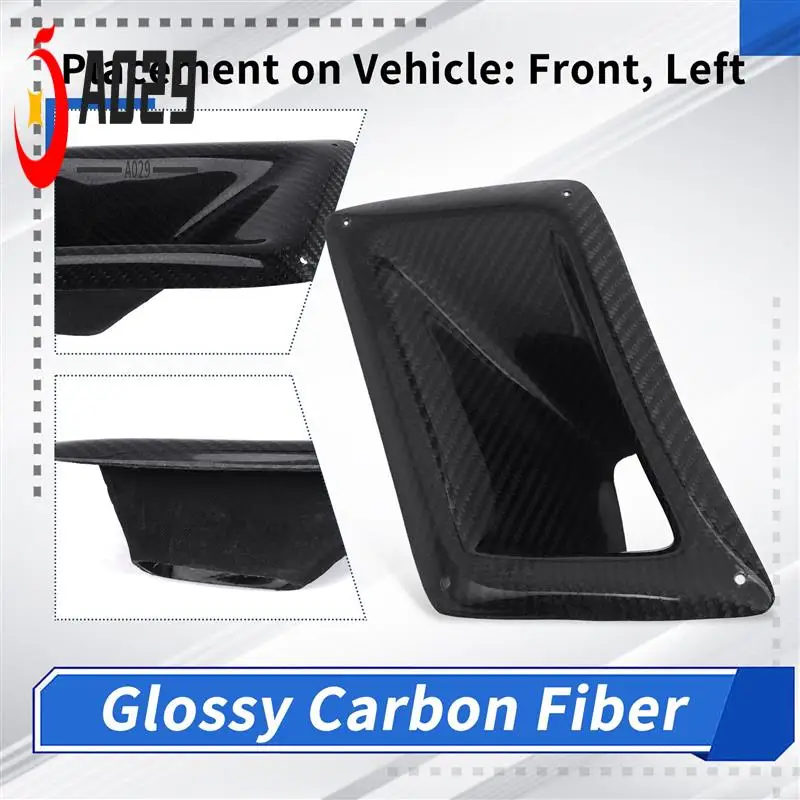 

A029-Left Side Real Carbon Fiber Board Car Front Bumper Air Vent Intake Outlet Duct Cover Trim For Nissan 350Z Z33 2003-2009