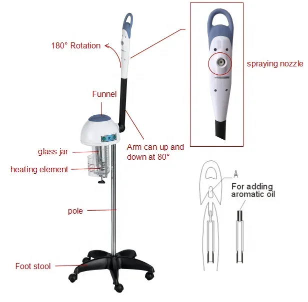 DTY Salon spa Aromatherapy machine hot facial steamer professional vapor face and skin care machine