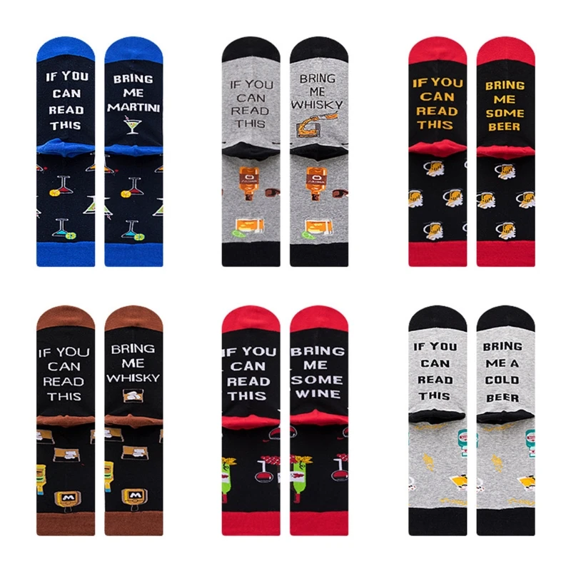 

Novelty Funny Saying Socks Read This Martini Whisky Stockings