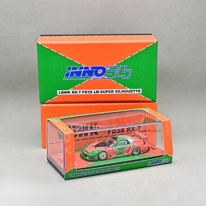 Inno 1/64 lbwk RX-7 fd3s malásia fada liga veículo de motor brinquedo fundição modelo de metal coleção presentes de natal do menino