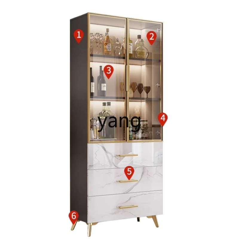 

L'm'm Modern Simple and Light Luxury Wine Cabinet Living Room Tempered Glass Door Locker