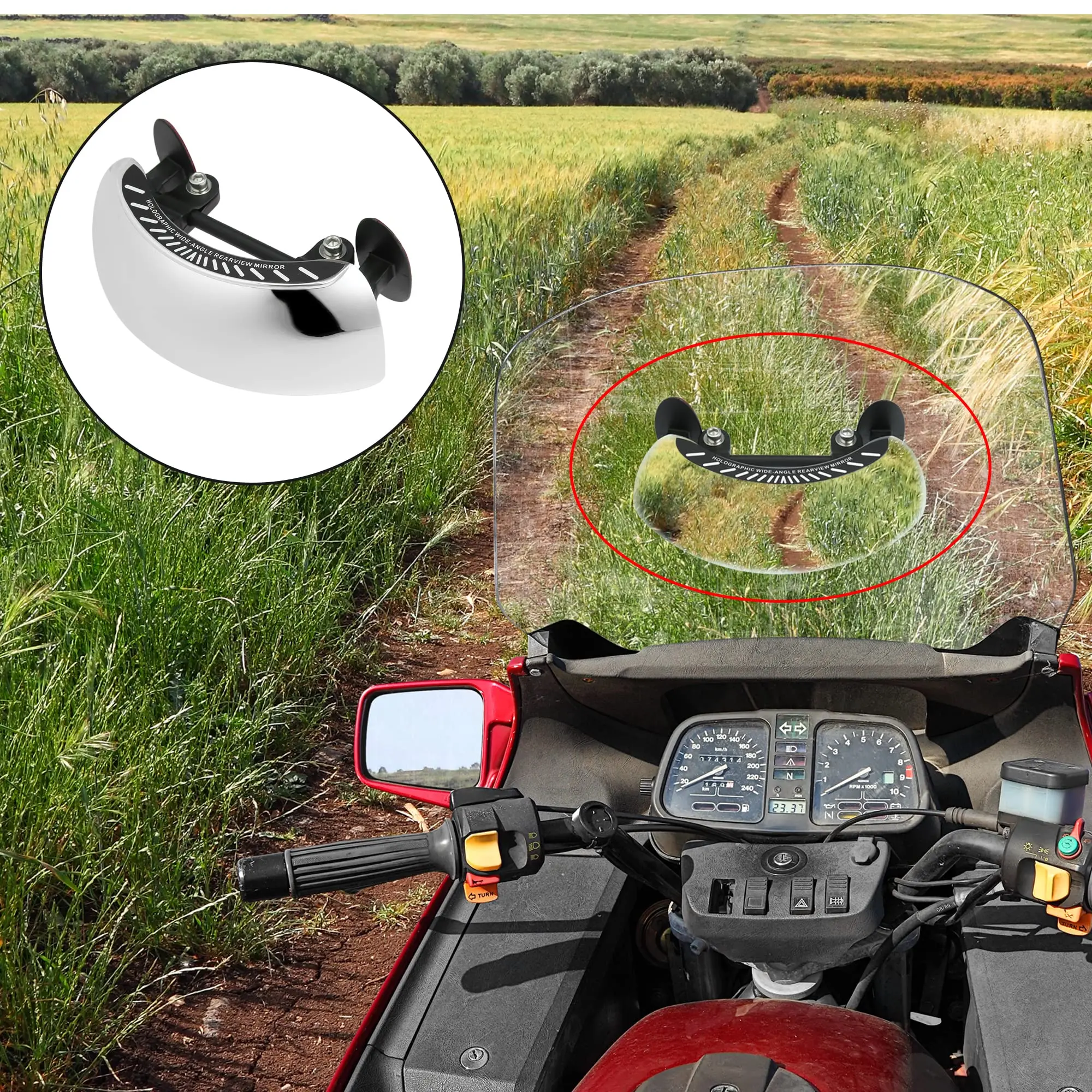 Motorcycle Windscreen 180 Degree Blind Spot Mirror Wide Angle Rearview Mirrors Small Rear View Mirror For BMW Yamaha Honda