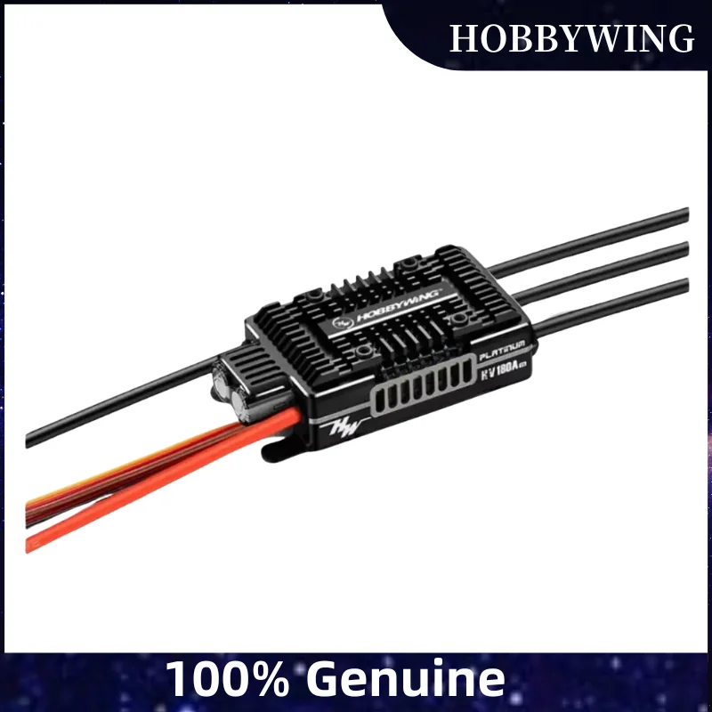 

Hobbywing Platinum HV 180A SBEC V5 Brushless ESC 6-14S High Voltage ESC For 550-700 Class Electric Helicopter or Fixed-Wing