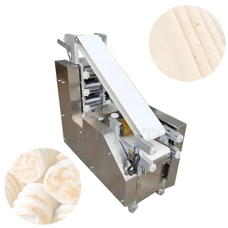 Automatic Tortilla Chapati Making Machine Round Flat Cake Pita Bread Dough Press Pizza Maker