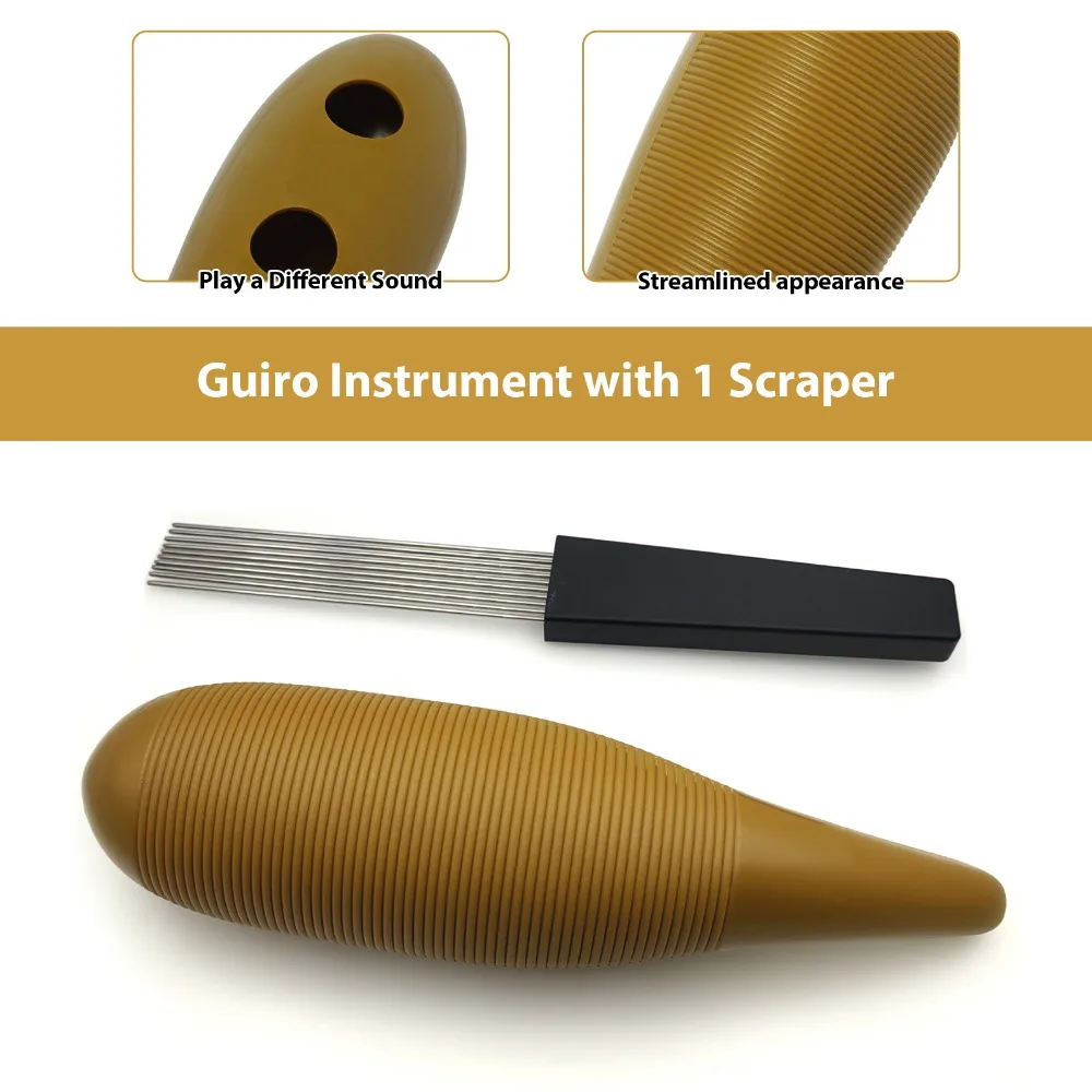 Portable​ Guiro Instrument​ ​Fish Shaped​ ABS ​Latin Percussion Instrument​ ​Interesting ​Musical Training Tool​
