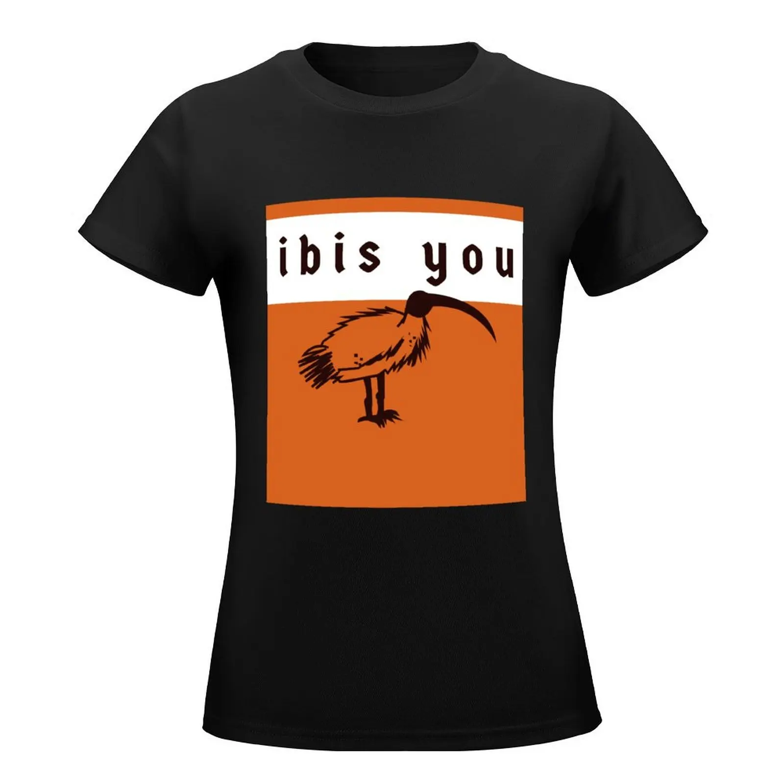 Ibis you - I miss you.Orange Background T-Shirt hippie clothes kawaii clothes tees Women clothing