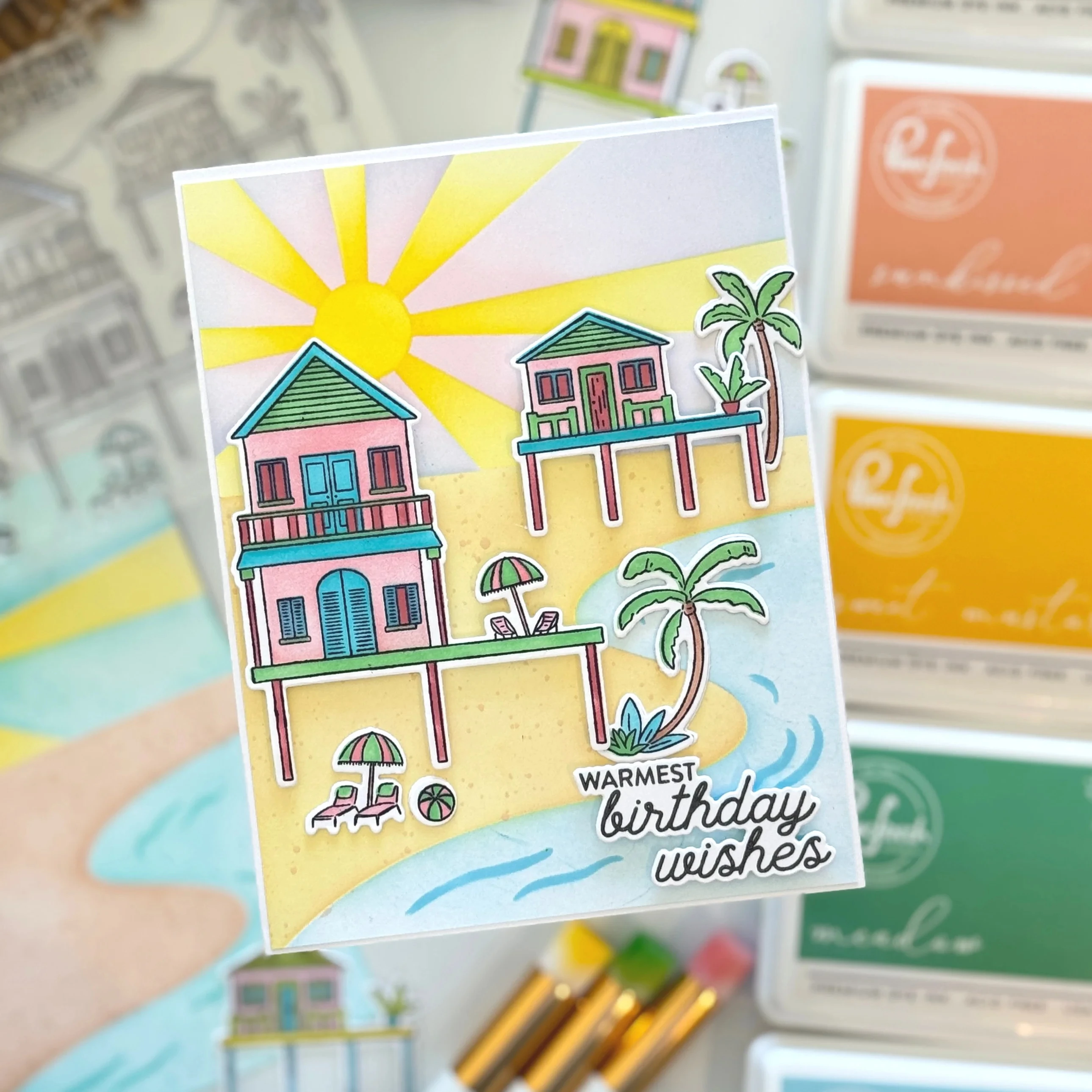 Coastal Paradise Stamps 2025 New Cutting Dies Stencil For DIY Scrapbooking Crafts Maker Photo Album Template Handmade Decoration