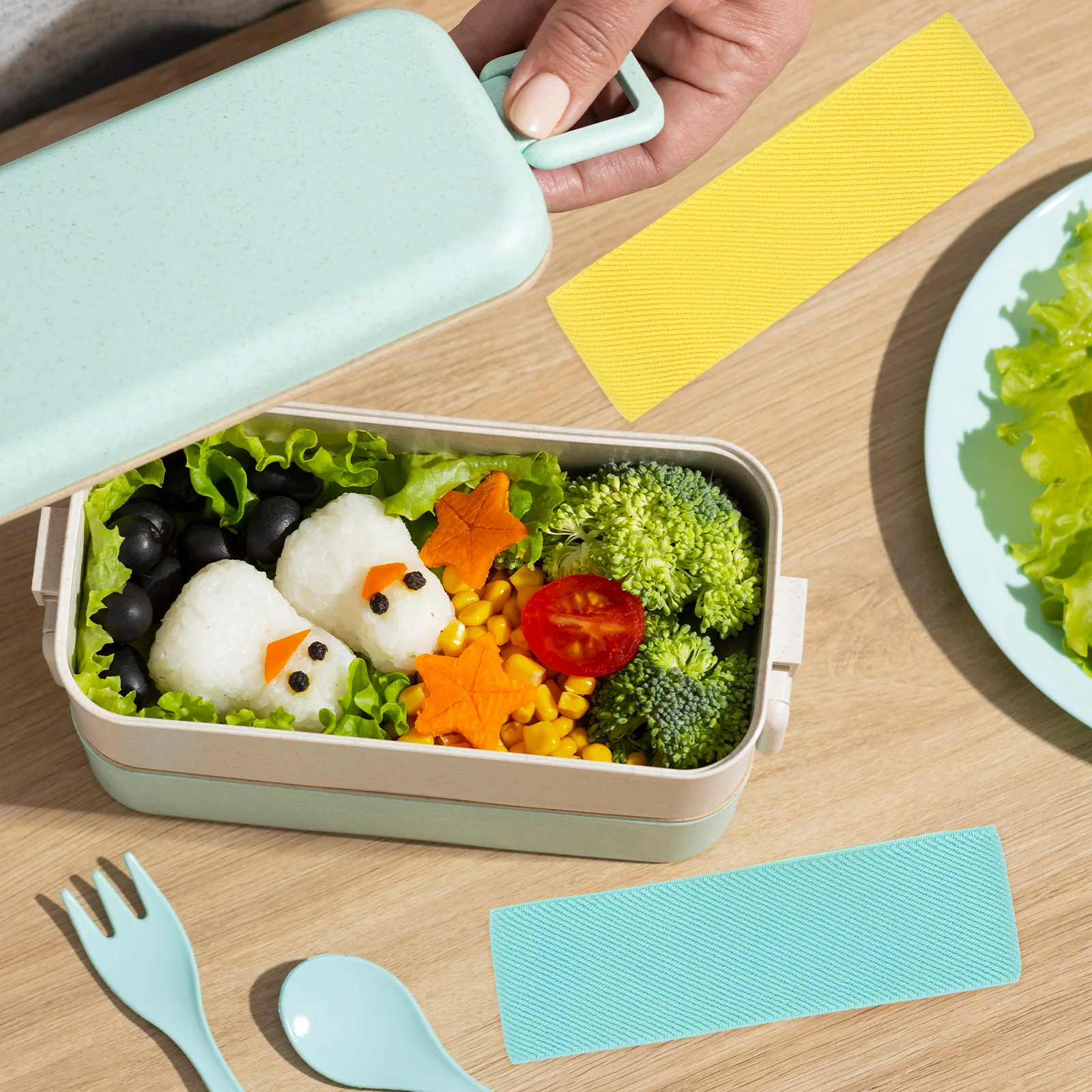 

4pcs Elastic Bento Straps Sealing Bands for Lunch Boxes Polyester Multicolor Adjustable Outdoor Kitchen Use Box Fixing