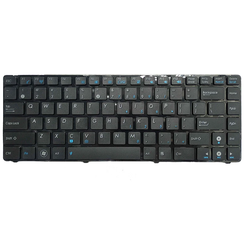 US laptop Keyboard for ASUS K43 K43BR K43BY K43TA K43TK K43U A44L A44LY X44C X44H X44HR U80V UL80VT U35 U41 Black