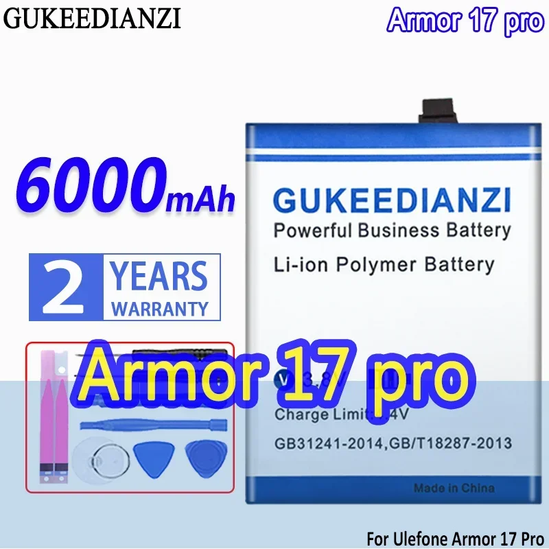 

Bateria High Capacity Mobile Phone Battery 6000mAh For Ulefone Armor 17 Pro Armor17 Pro 17Pro Batteries