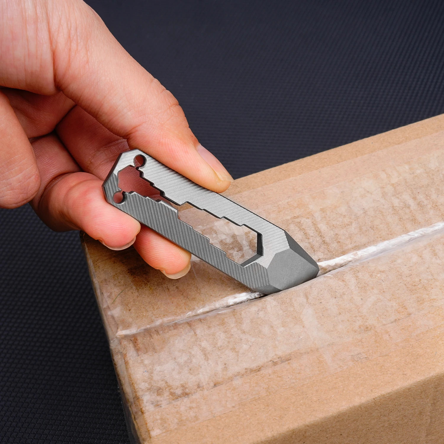 Titanium Alloy Small Scale Multifunctional Adjustable Wrench Portable Outdoor EDC Tools Unpacking