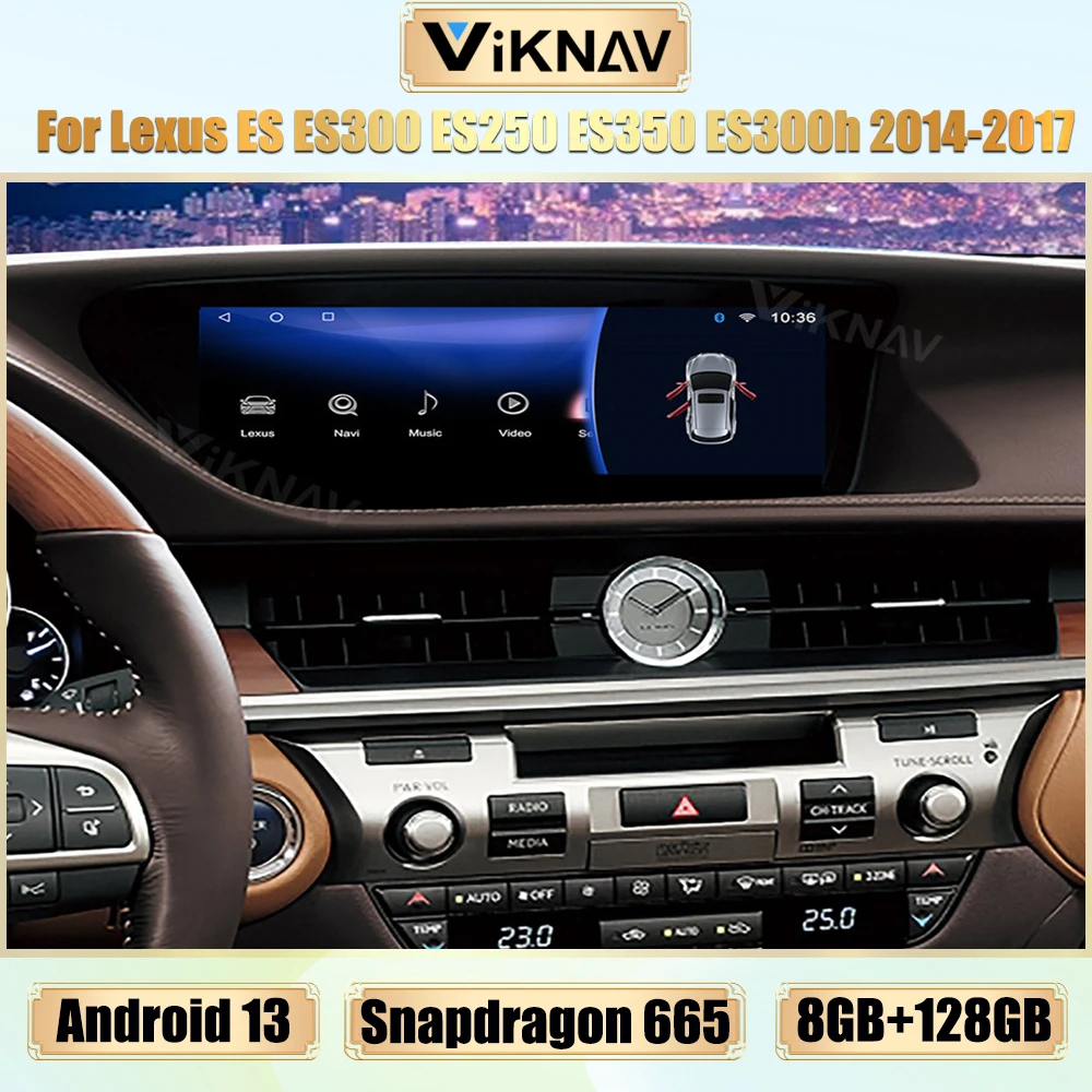 

10.25 Inch Car Radio For Lexus ES ES300 ES250 ES350 ES300h 2014-2017 Android 13 Carplay GPS Navigation Multimedia Video Player
