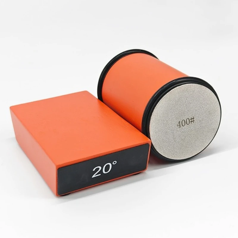 

Advanced Knife Sharpener with Unique Orange Roller, Diamond Abrasive, 15/20° Dual Angle, Non-Slip Base for Kitchen Chef Knive