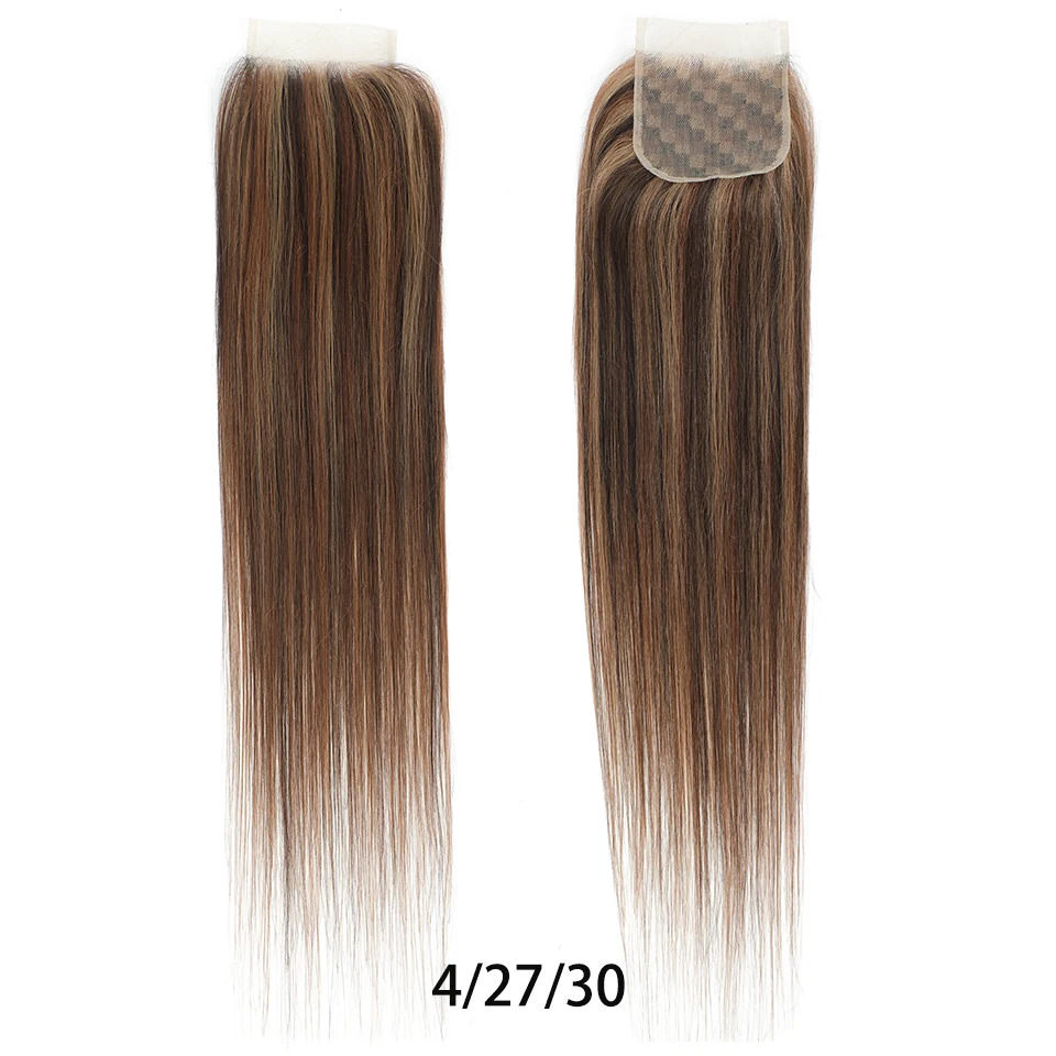 브라질 99J 4x4 스트레이트 헤어 클로저, 4x4 레이스 클로저, 아기 헤어 포함, 22 인치 레이스 클로저