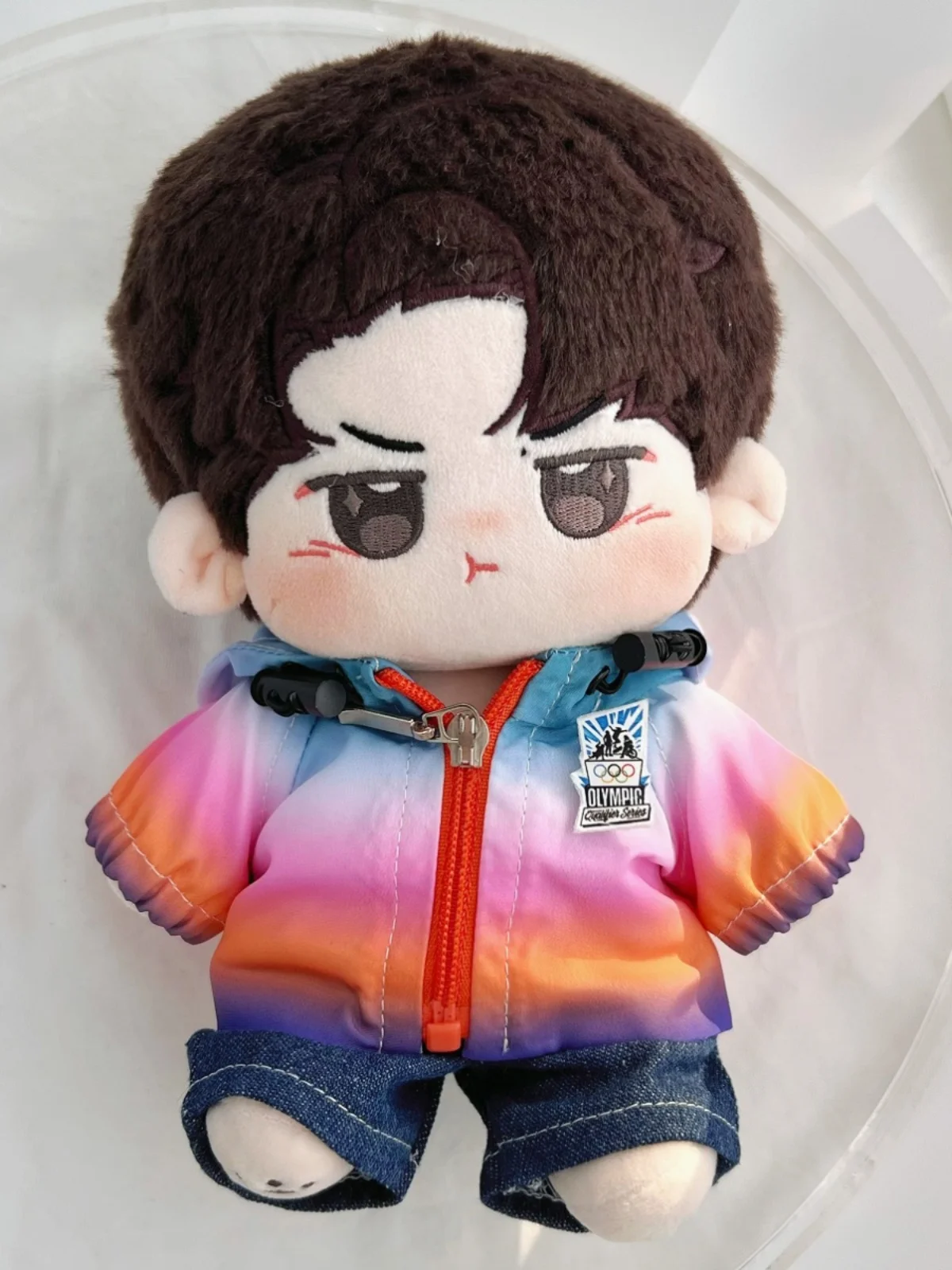 20cm Doll Clothes Idol Star Wang Yibo Fashion Flower Shirt Five Circles Sports Suit Stuffed 20cm Plushies Plush Doll Accessories