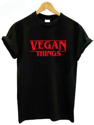 Vegan Things Letter Print T Shirt Women Short Sleeve O Neck Loose Tshirt Summer Women Tee Shirt Tops Camisetas Mujer