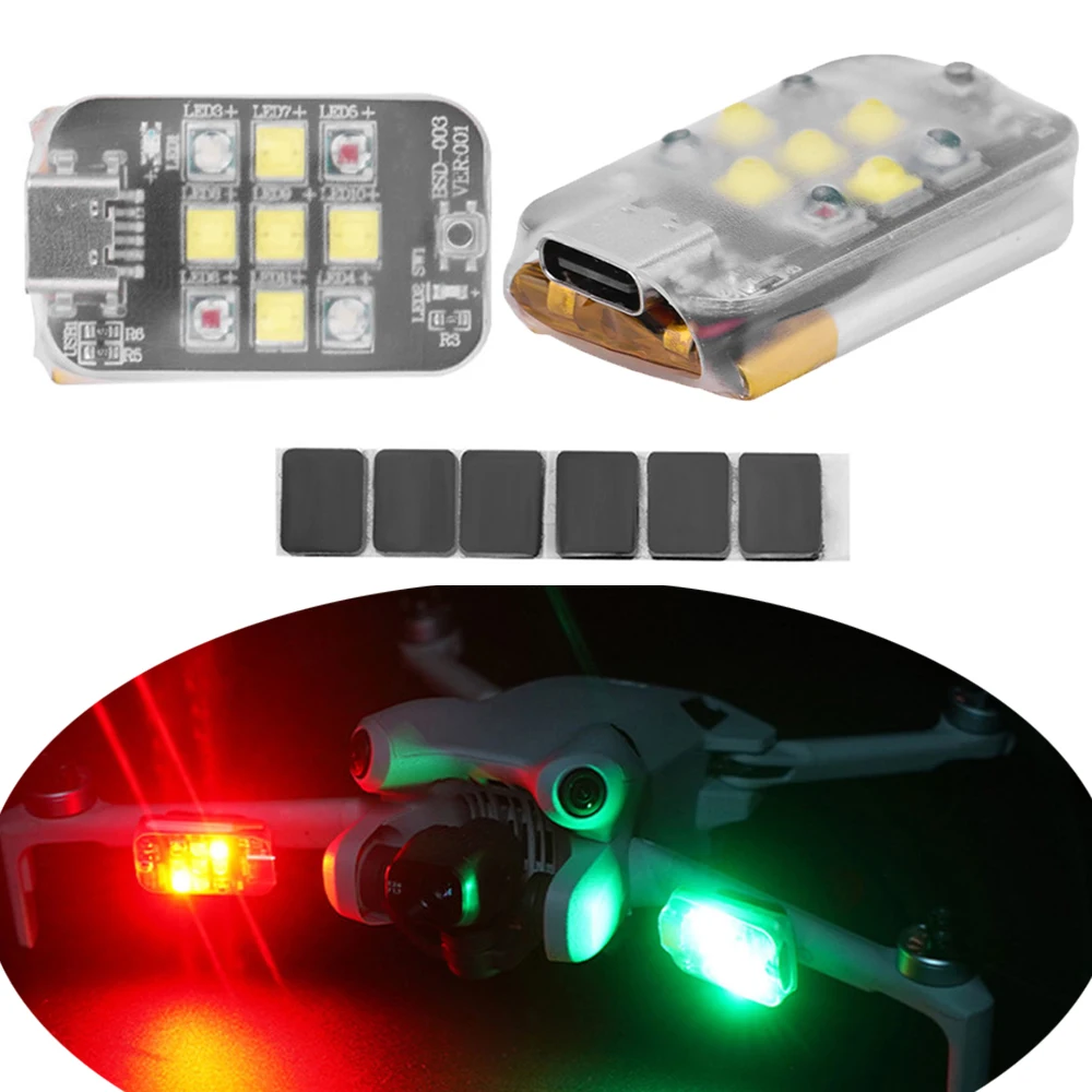 

Light Strobe for DJI Avata 2/Mini Series Drone Light LED Bike Aircraft Night Flying Lamp Flash Flashing Warning Signal Light