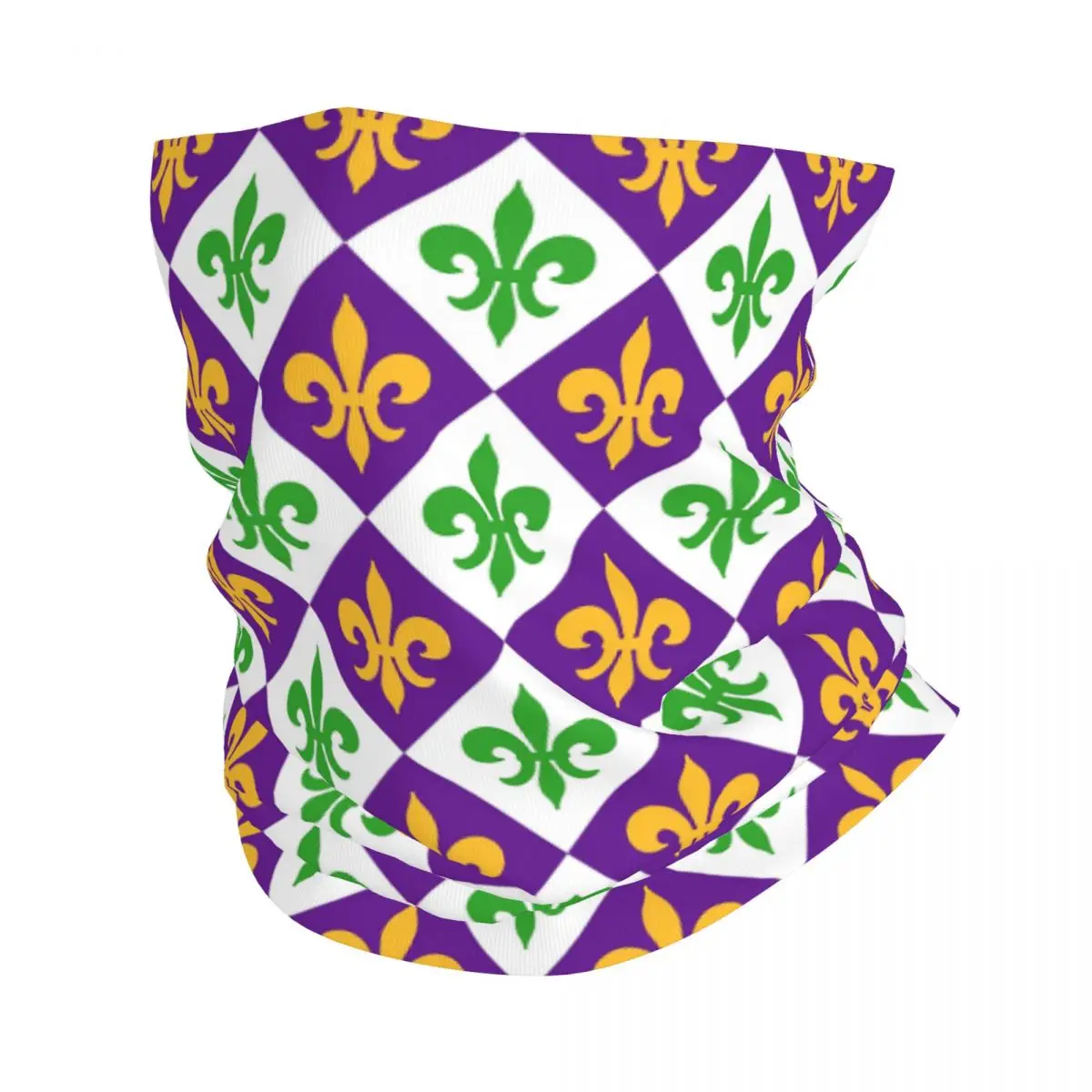 

На заказ Mardi Gras Fleur De Lis цветок бандана шеи гетры УФ-защита шарф для лица чехол для мужчин и женщин повязка на голову трубка Балаклава