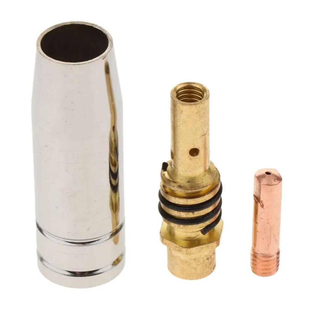 Welding Torch Kits Tip MB15AK Conductive Nozzle Connecting Rod Tool Set Welding Torch Accessories 3Pcs