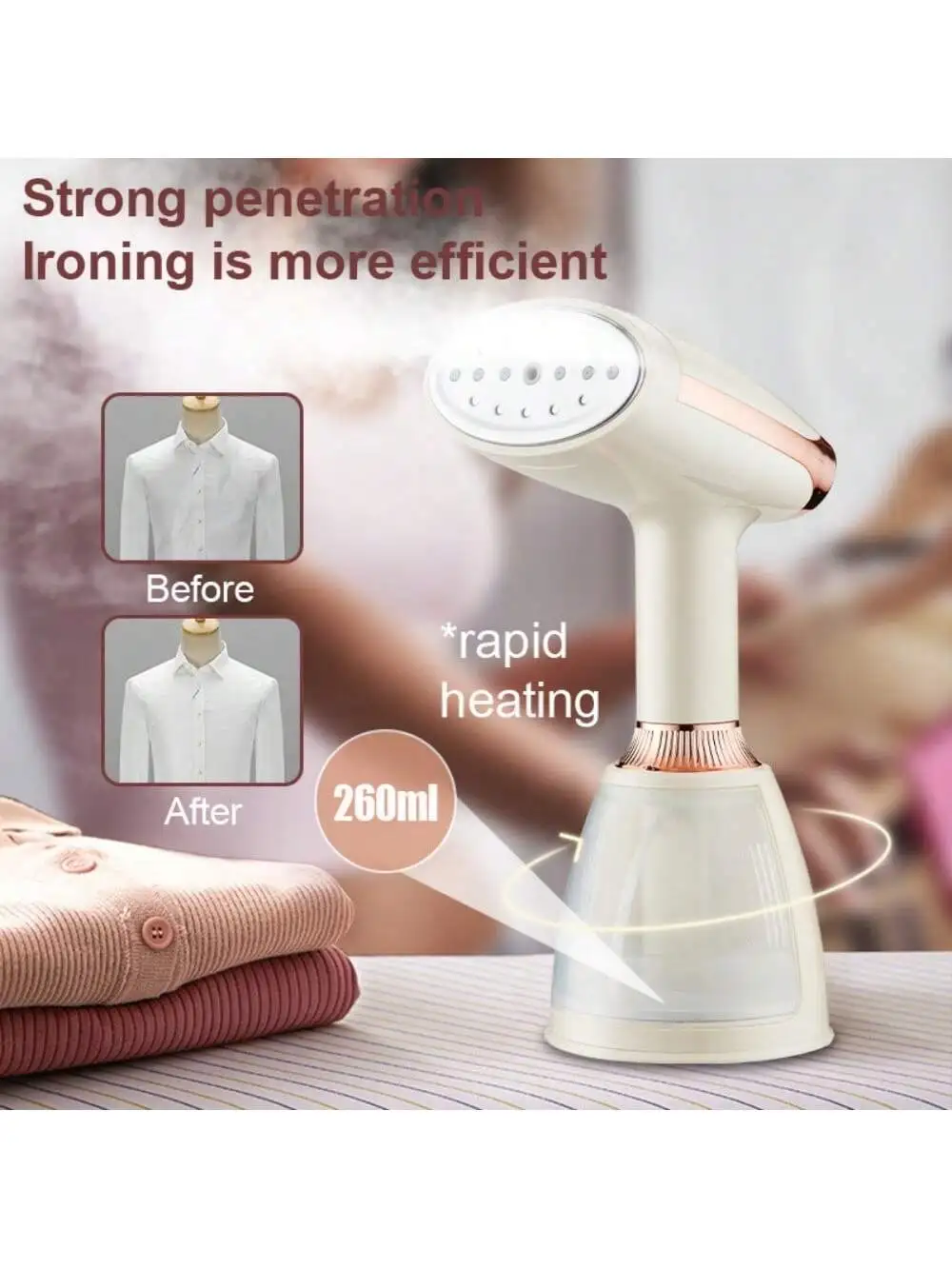 SOKANY12003 Home Multifunctional Ironing Brush, Steam Brush, Handheld Steamer, 1500W High Power, Rapid Heating image 2