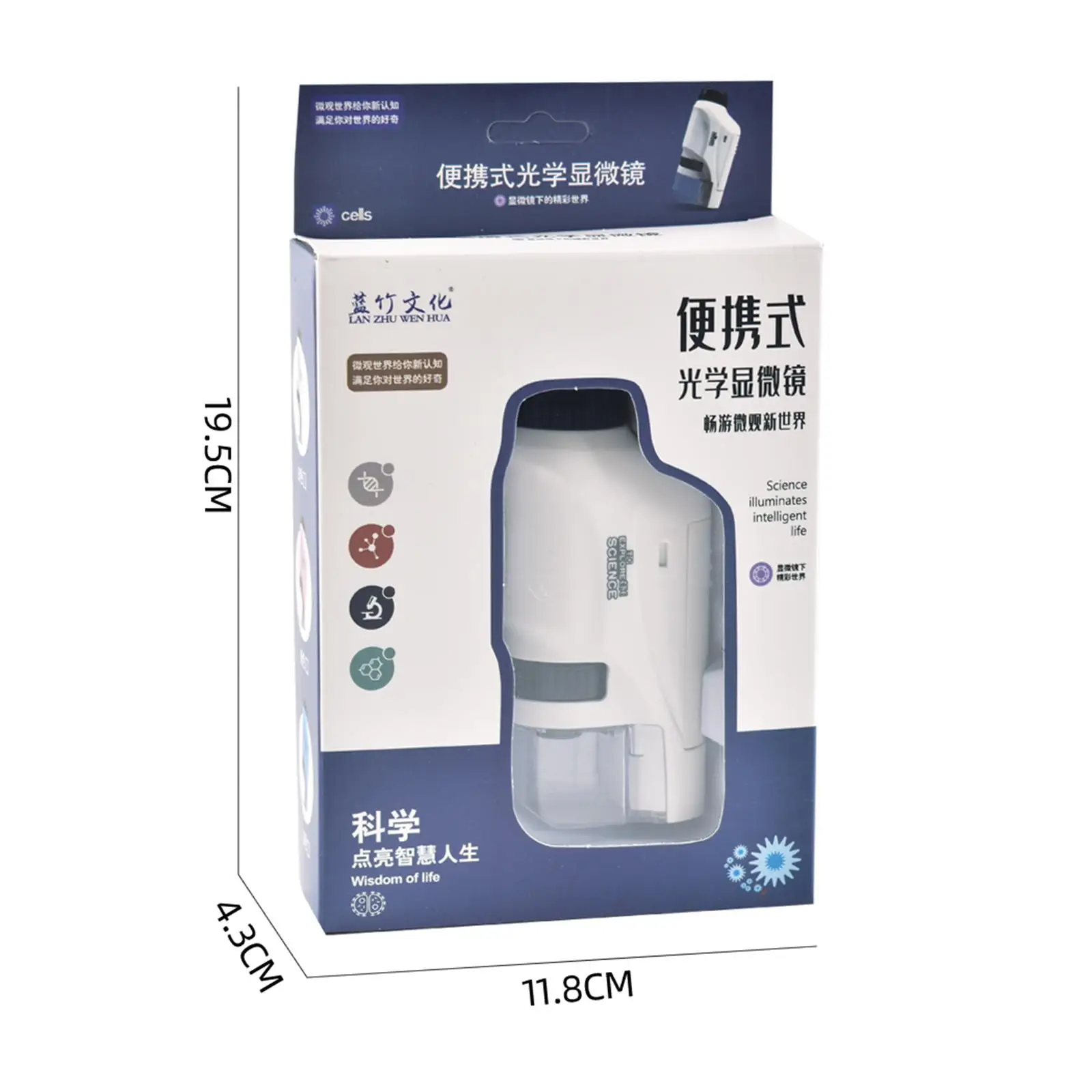 

Portable Handheld Microscope 60X-120X Zoom 2 AAA Battries Educational for Children Natural Exploration Experiments Animals Plant
