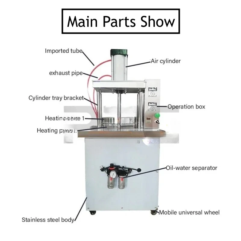 High Efficiency Roti Maker 8~30inch Chapati Corn Tortilla Press Bread Machine Dough Press Machine