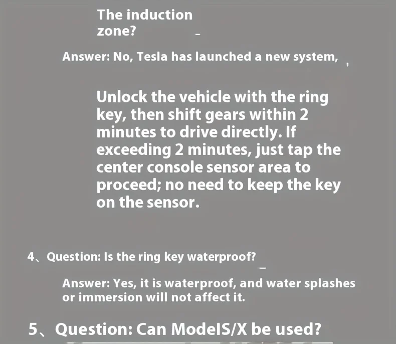 Für Tesla Model 3 Model Y NFC Smart Ring Keramik-Autoschlüssel-Chip Ersatz-Schlüsselanhänger, Ohne Batterie – Detail 10