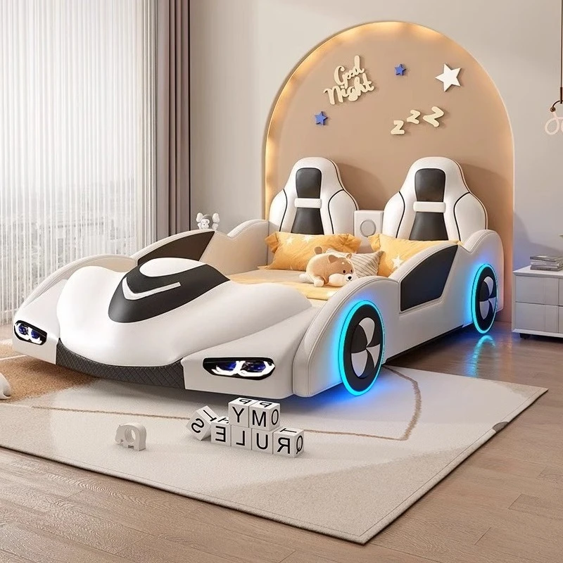 120x200 150x200 180x200 cm Modern sports car bed Bedroom Furniture Bed bases and frames With lights and sound system Beds