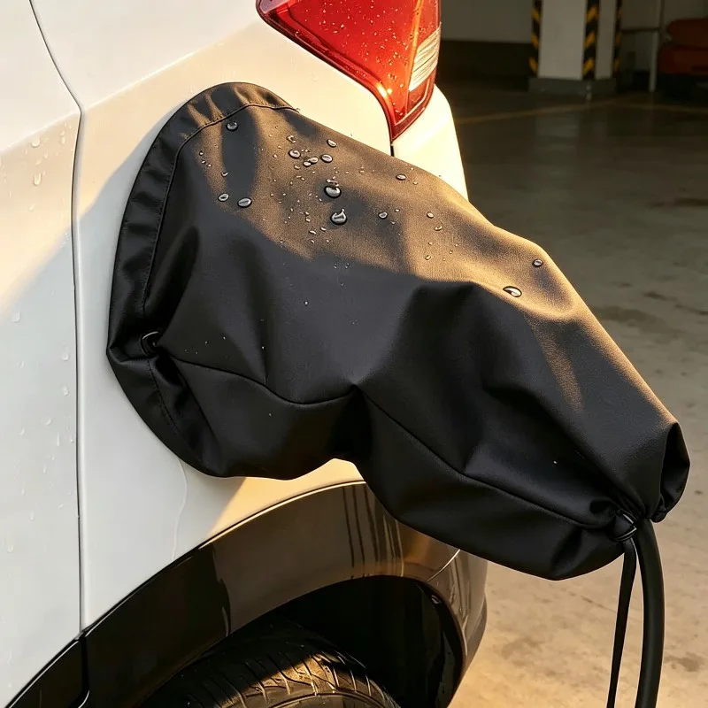 Charger Port Rain Cover EV Oxford Cloth Charging Gun Protective Sleeve Electric Car Dustproof Waterproof Cover for Outdoor Useg