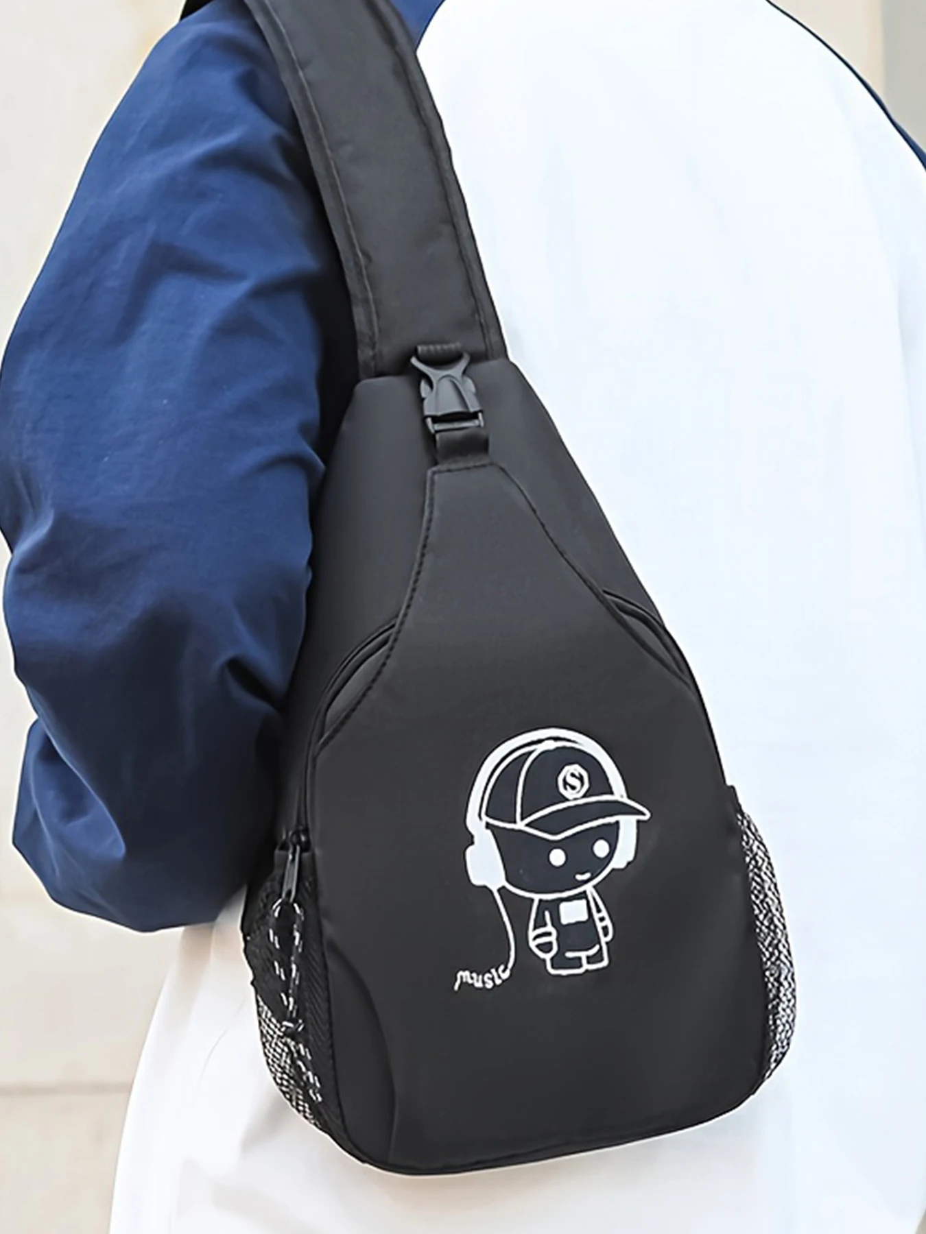 AliExpress NONE Men's cycling backpack, fashionable cross-body bag, lightweight shoulder bag, suitable for business use