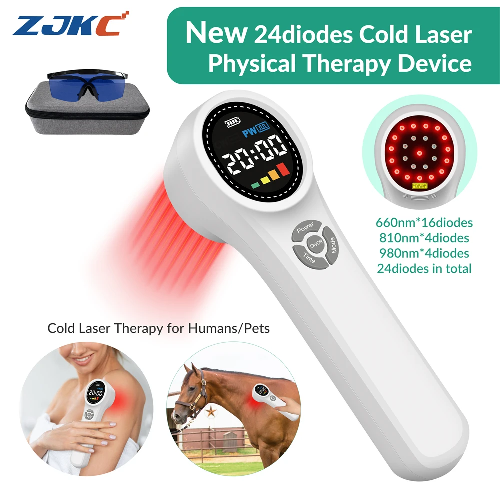 ZJKC Red Light Therapy Device 980nm 810nm 660nm Laser Pain Relief Cold Laser Therapy for Deep Tissue Physiotherapy for Arthritis