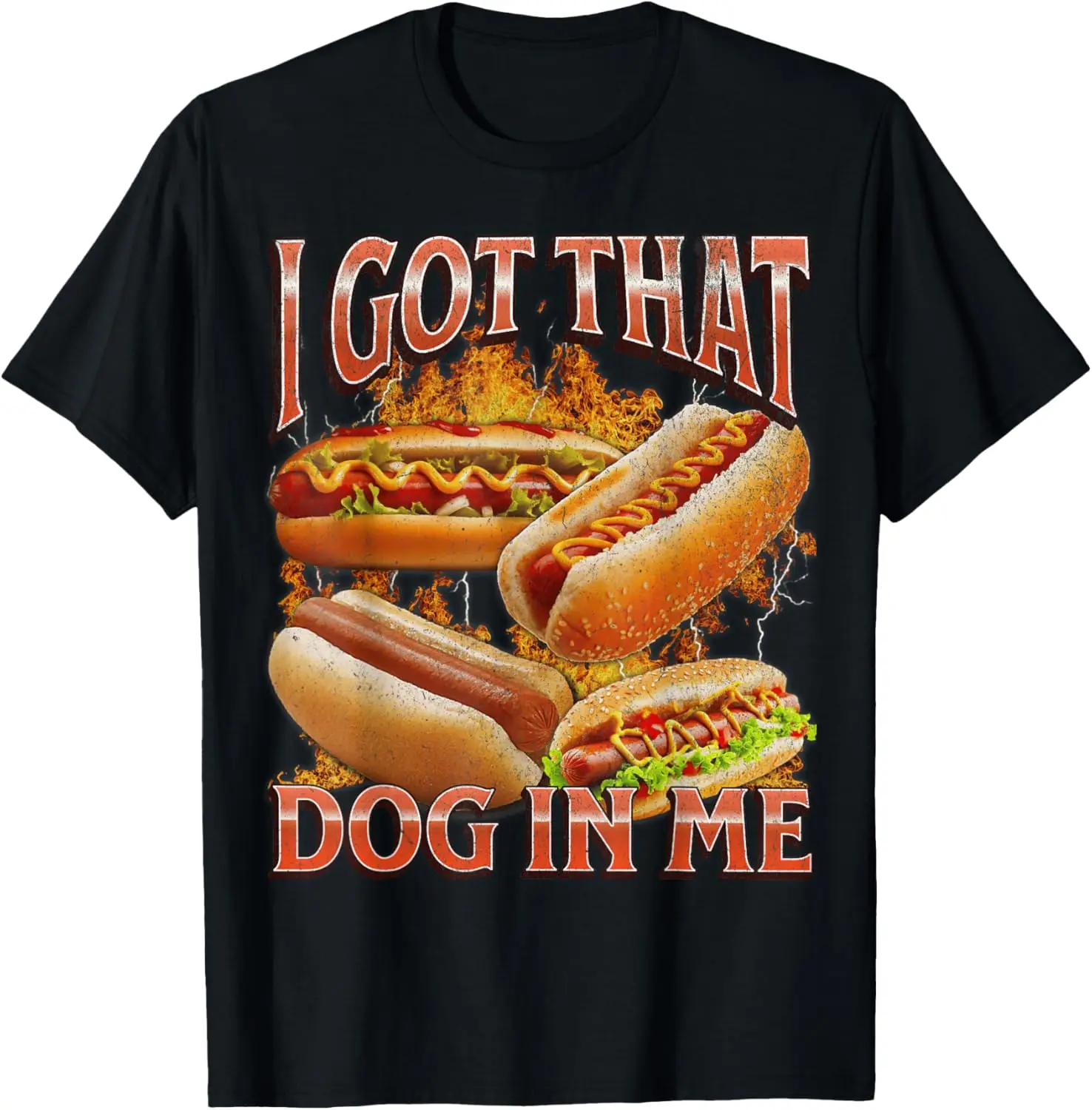 I Got That In Me Funny Hot Dog Glizzy Meme Bootleg Men Women T-Shirt 100% Cotton Trendy Y2K Short-Sleeve Tee-Soft, Quick-Drying,