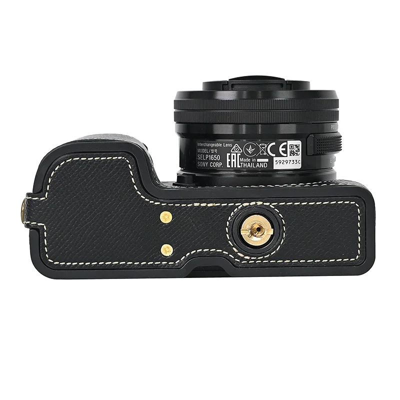 جلد نصف حالة لسوني ، قبضة الكاميرا مع حزام ، A6400 ، A6300 ، A6100