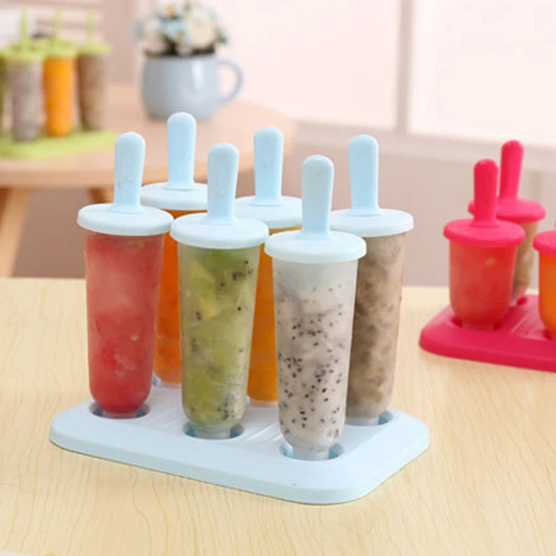 Popsicle Molds 6 Pieces Silicone Ice Pop Molds BPA Free Popsicle Mold Reusable Easy Release Ice Pop Make