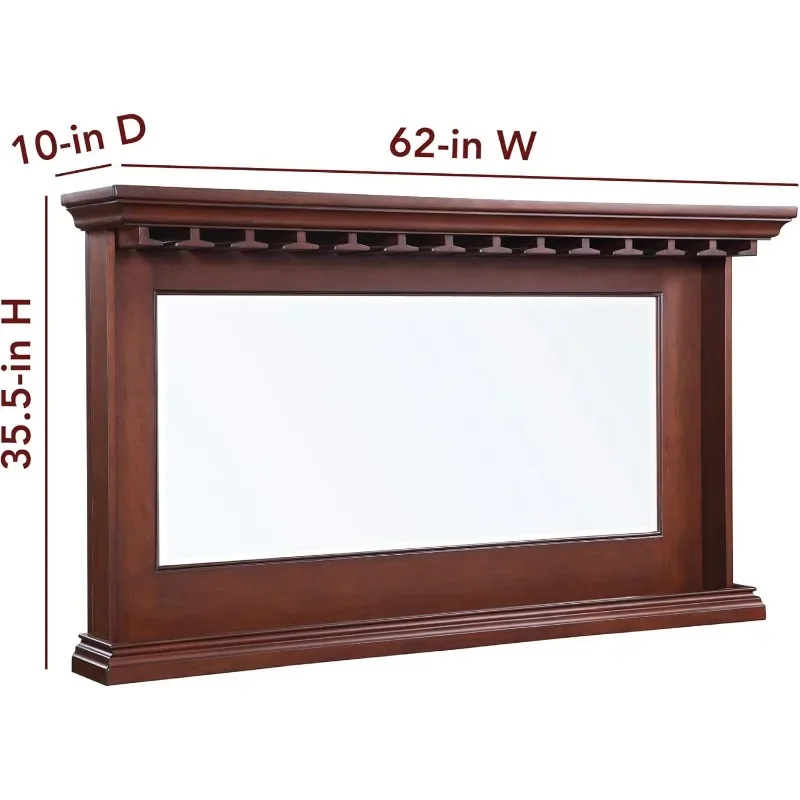 Seville Back Bar Mirror Walnut, 62