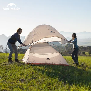 Naturehike-Ultralight Waterproof Nylon Camping Tent, Outdoor Travel Tent, Trekking Tents, Walks, Backpack, 2 People Main Main Sales Stall Tent - №4