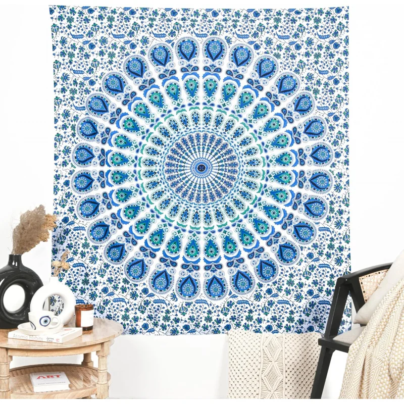 VIKAMA Wall Hangings Hippie-Style Beach Blankets, University Dormitory Decorations Bohemian-Style Bohemian Bed Sheets