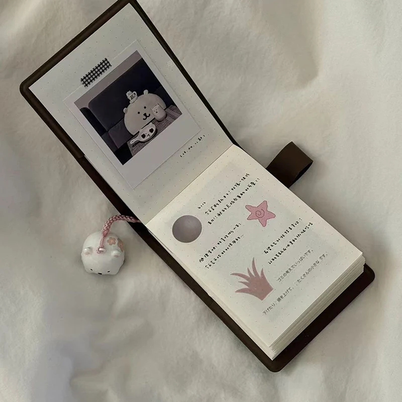 A7 Pocket Notebook Mini Notebook Journal Agenda Coffee Color Planner Pocket Book Japanese Style Memo Diary Kawaii Stationery