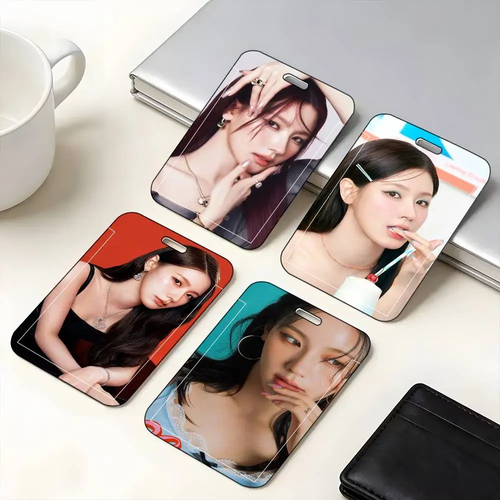 Talented Sweet Korean Beautiful Singer C-Cho Mi Yeon ID Card Sleeve School Card Access Bus Meal Card Protective Sleeve Easy Push