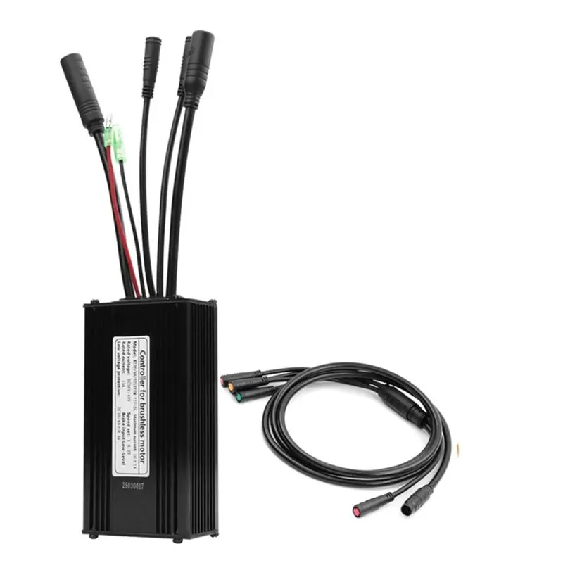 AB66-KT-26A 36V 48V 500W 750W Brushless Motor Controller+ 1-To-5 Connector Cable Sine Wave Mountain Bike