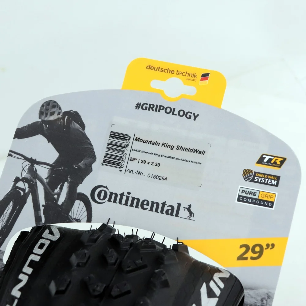 كونتيننتال ماونتن كينج MTB 29x2.3in إطار قابل للطي لايحتاج 3/180 TPI أداء TLR 29x2.3 "نظام درع قابل للطي E-25