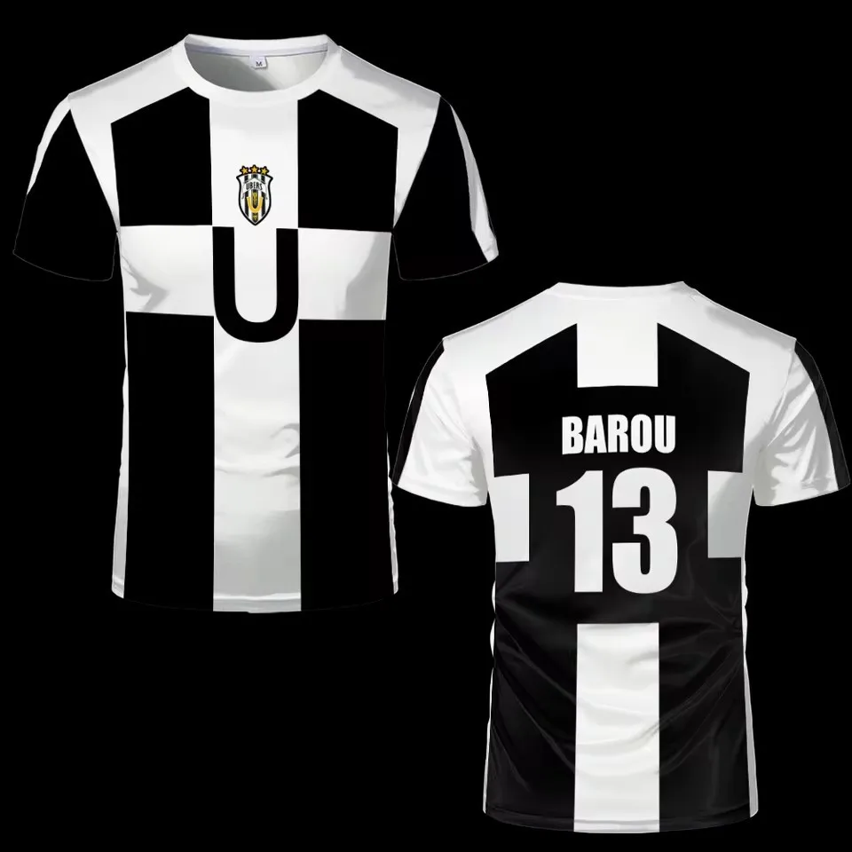 Summer Five Person Pattern VL Replika Anime Uber Blue Lock Full Print Men Tshirt Cosplay Football Jersey Futsal Pattern Tee