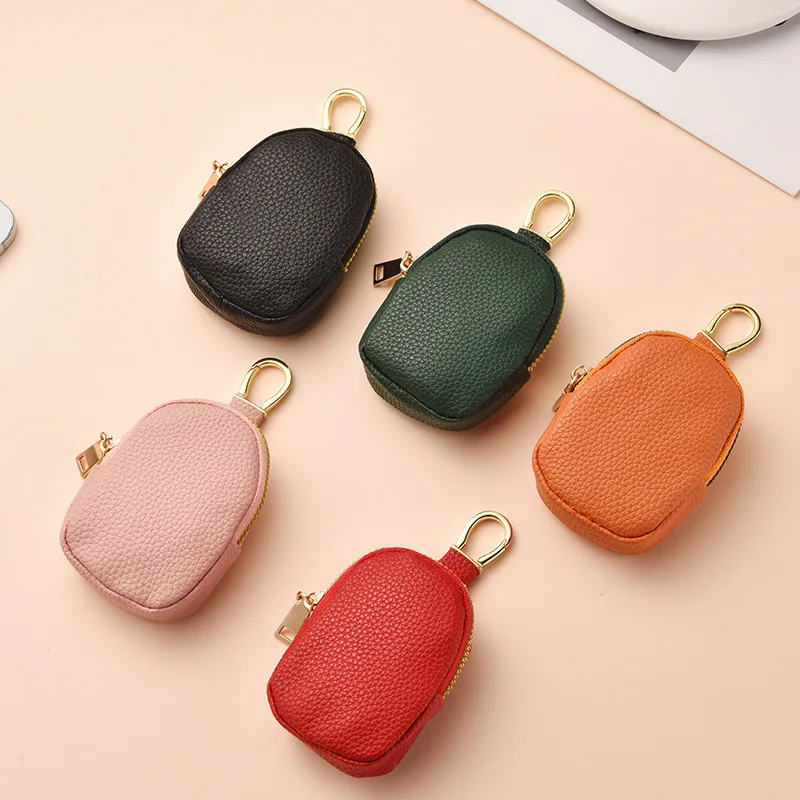 

Leather Women Wallet Zipper Purse Mini Coin Key Storage Bag Fashion Small Wallet Coin Purse Keychain Leather Wallets for Women