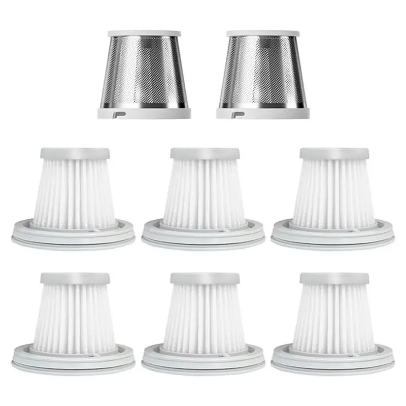 B47B Replacement Filter Set for Mijia Mi Vacuum Cleaner Mini SSXCQ01XY, 6 HEPA Filters 2 Steel Primary Filters, Accessories