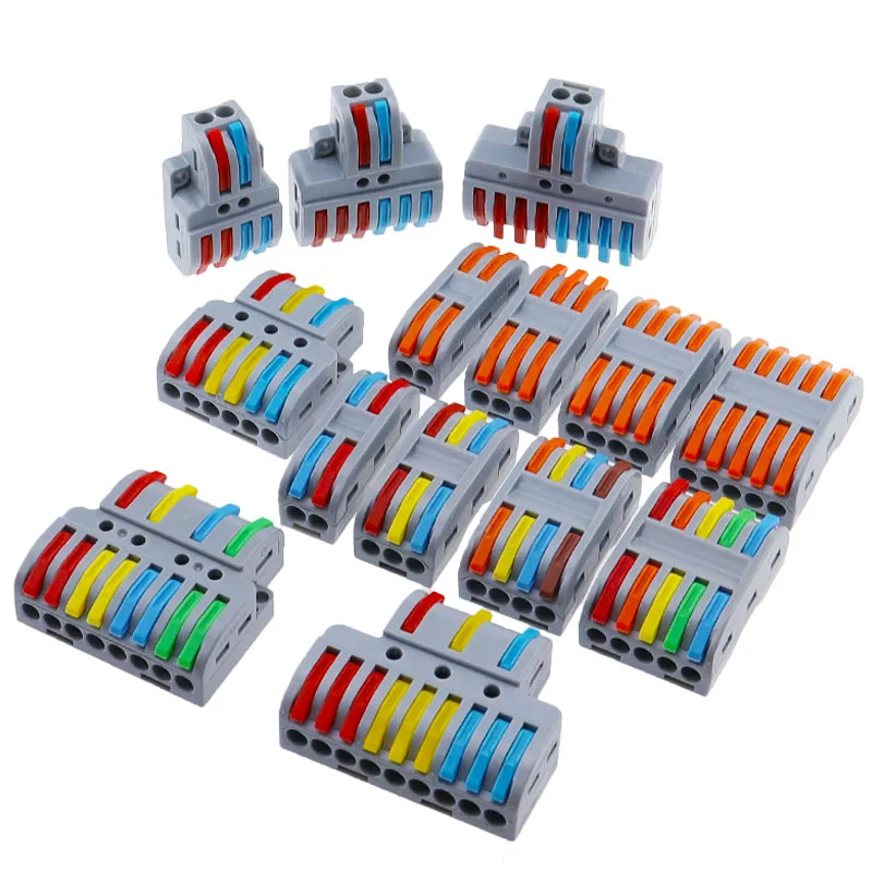 5/10/50/100pcs Push-in Electrical Wire Connector Terminal Block Universal Fast Wiring Cable Connectors For Cable Connection