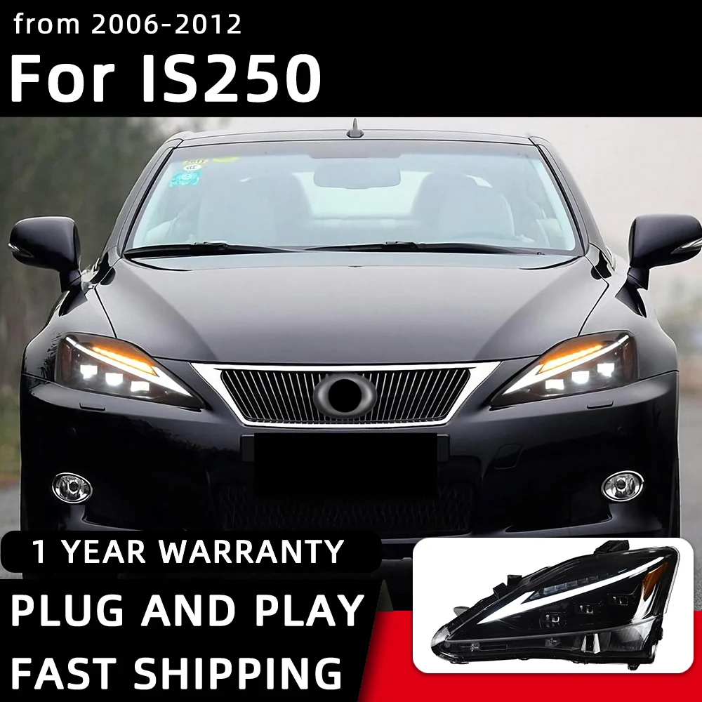 Car Styling Headlights for Lexus IS IS250 IS300 350 LED Headlight 2006-2012 Head Lamp DRL Signal Projector Lens Automotive