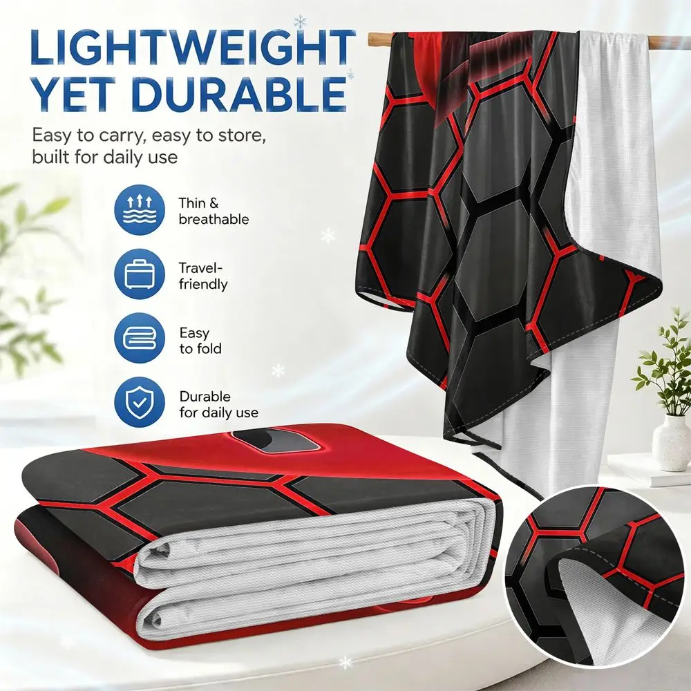 Cooling Blanket Summer Cooling Throw Gaming Controller Print QMAX 0.3 Ice Touch Breathable Soft Bedding Decor